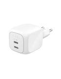 BELKIN Chargeur Secteur GaN 2 Ports USB-C 50W (Blanc)