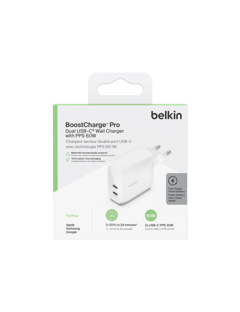 BELKIN Chargeur 60W (2 USB-C) | DOTIRI