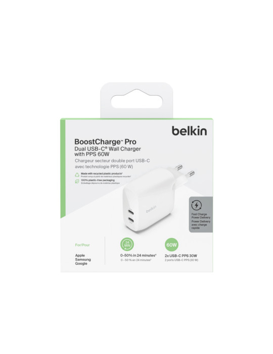BELKIN Chargeur 60W (2 USB-C) | DOTIRI