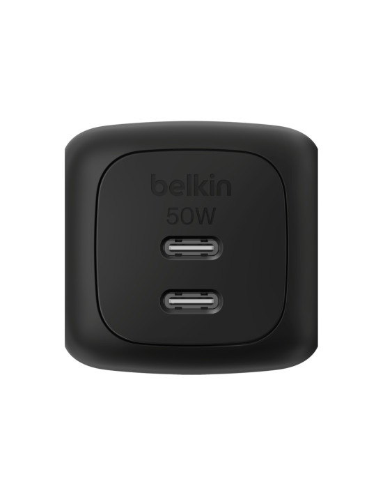 BELKIN Chargeur Secteur GaN 2 Ports USB-C 50W (Noir)