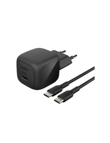 BELKIN Chargeur Secteur 45W + Câble USB-C vers USB-C 1m (PVC) (Noir)