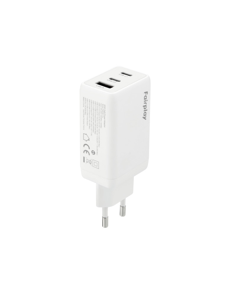 FAIRPLAY Chargeur 65W 3 ports (USB-A + 2 USB-C) | DOTIRI