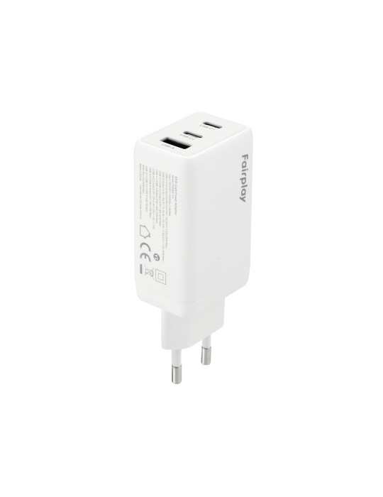 FAIRPLAY Chargeur 65W 3 ports (USB-A + 2 USB-C) | DOTIRI