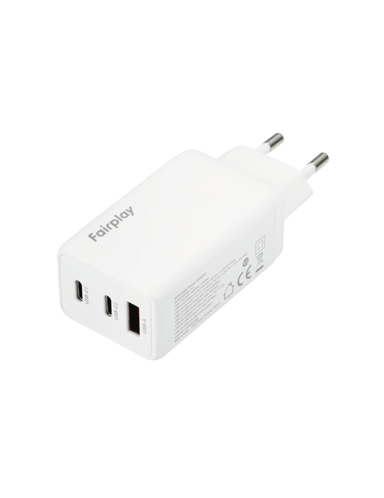 FAIRPLAY Chargeur 65W 3 ports (USB-A + 2 USB-C) | DOTIRI