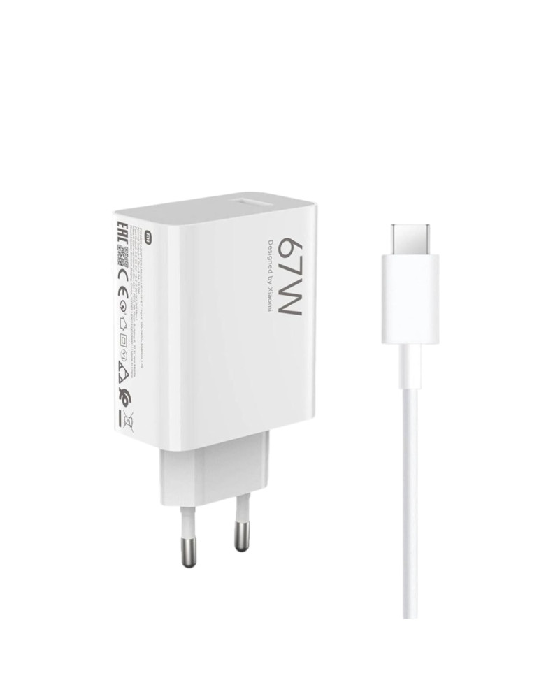 Xiaomi Pack Chargeur 67W + Câble USB-C (Blanc) | DOTIRI