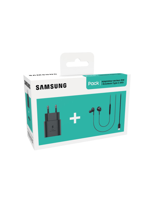 SAMSUNG Pack Chargeur 25W USB-C + Ecouteurs AKG USB-C