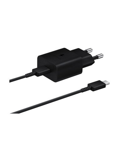 SAMSUNG Pack Chargeur 15W + Câble USB-C (Noir)