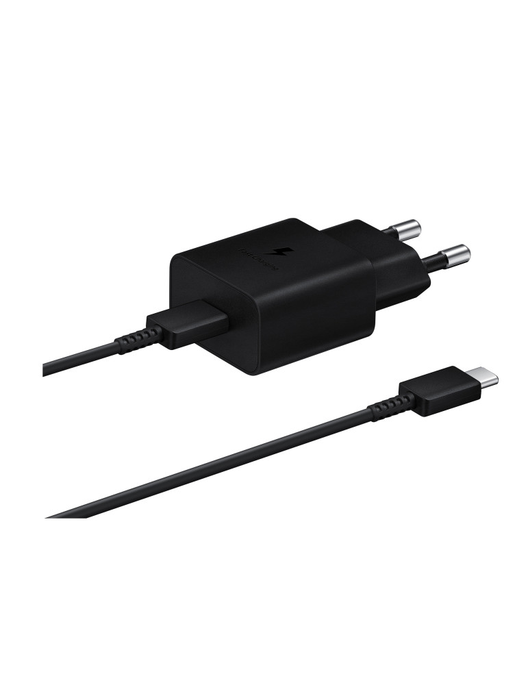 SAMSUNG Pack Chargeur 15W + Câble USB-C (Noir) | DOTIRI