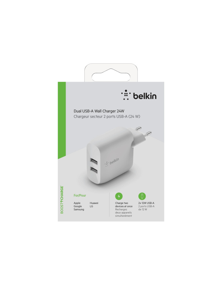 BELKIN Chargeur 24W (2 USB-A) | DOTIRI