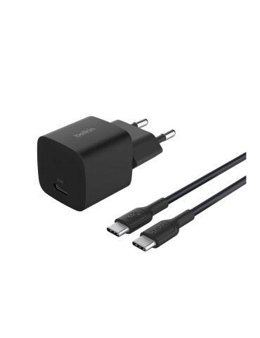 BELKIN Chargeur Secteur 25W + Câble USB-C vers USB-C 1m (Noir)