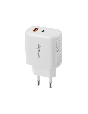 FAIRPLAY Chargeur 45W (USB-A + USB-C) (Blanc)