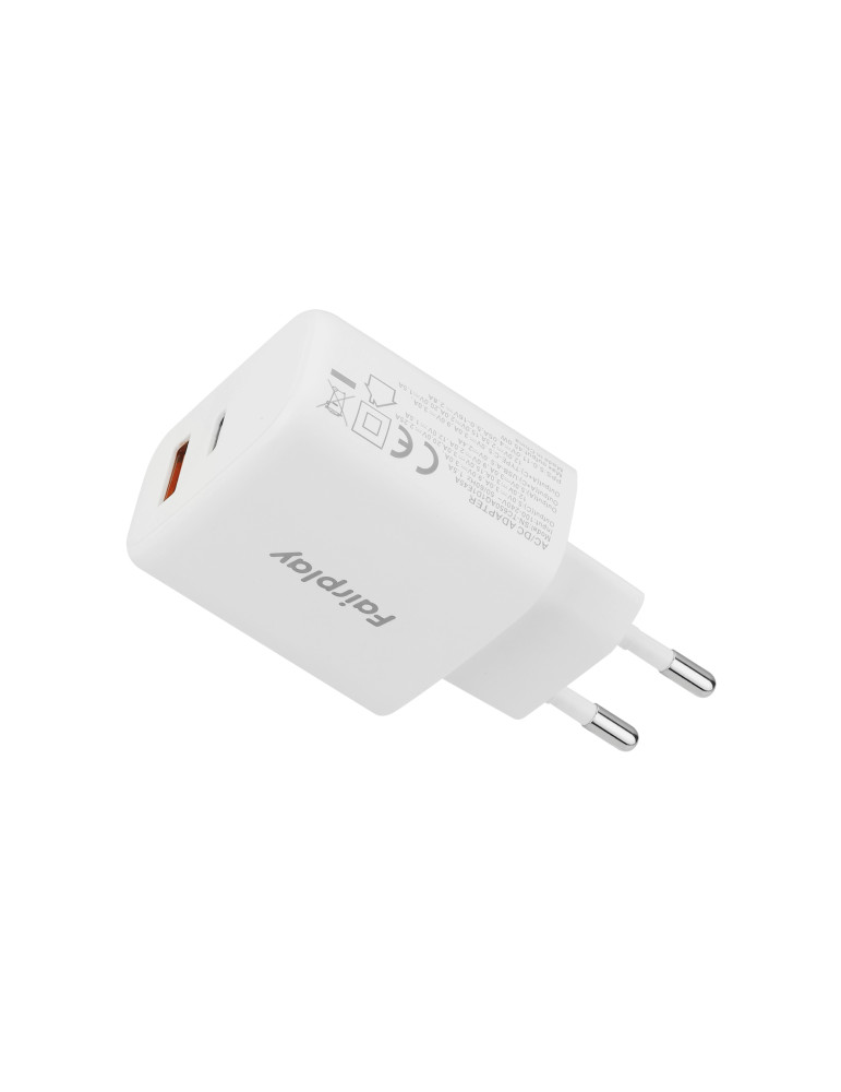 FAIRPLAY Chargeur 45W (USB-A + USB-C) (Blanc) | DOTIRI
