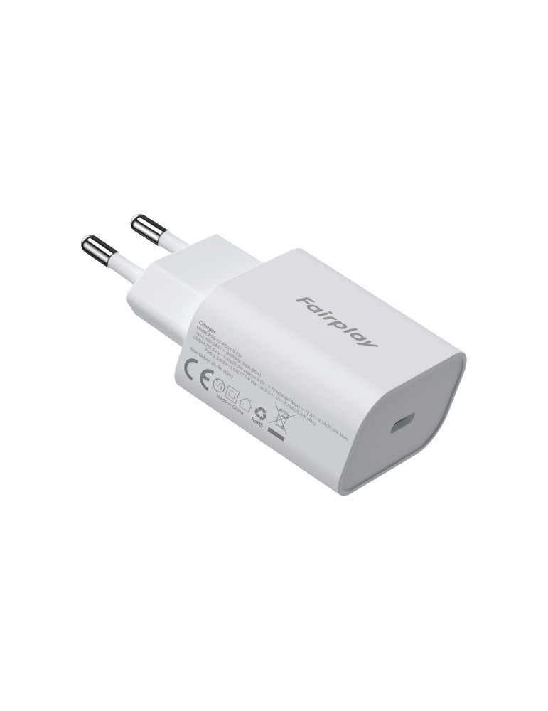 FAIRPLAY Chargeur 25W USB-C (Blanc) (Bulk) | DOTIRI