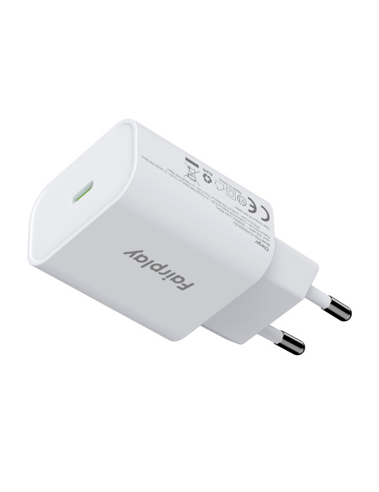 FAIRPLAY Chargeur 25W USB-C (Blanc) (Bulk) | DOTIRI