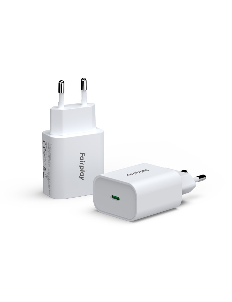 FAIRPLAY Chargeur 25W USB-C (Blanc) (Bulk) | DOTIRI