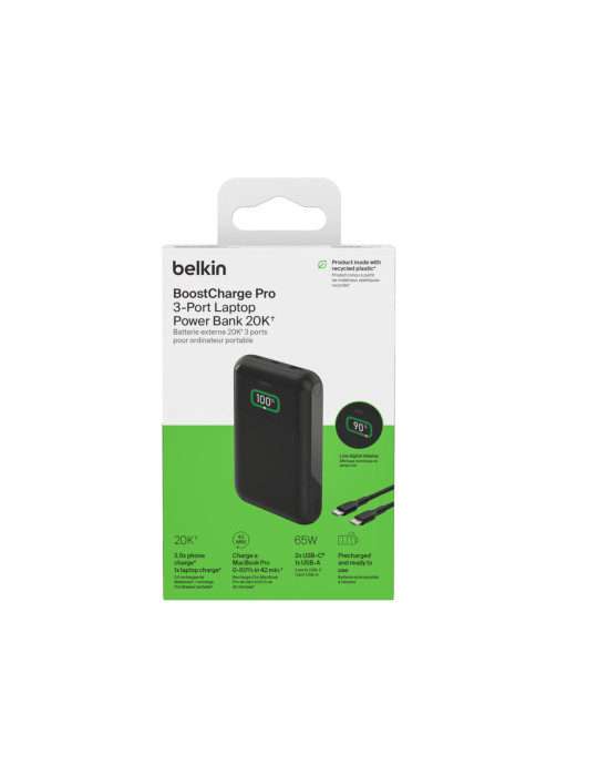BELKIN PowerBank Laptop 20 000 mAh 65W (Noir) | DOTIRI