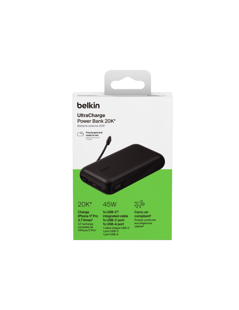 BELKIN PowerBank 20 000 mAh 45W (Noir) | DOTIRI
