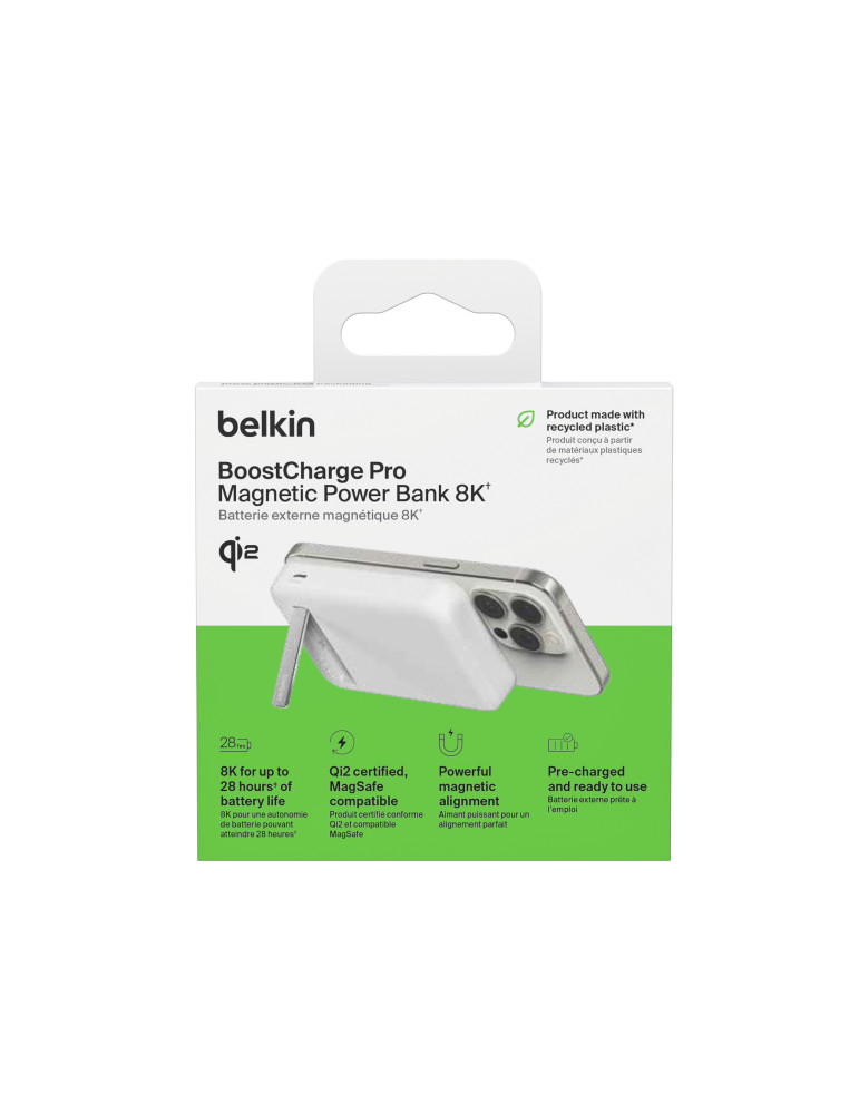 BELKIN PowerBank Magsafe 8 000 mAh Qi2 15W (Blanc)
