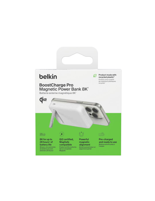 BELKIN PowerBank Magsafe 8 000 mAh Qi2 15W (Blanc)