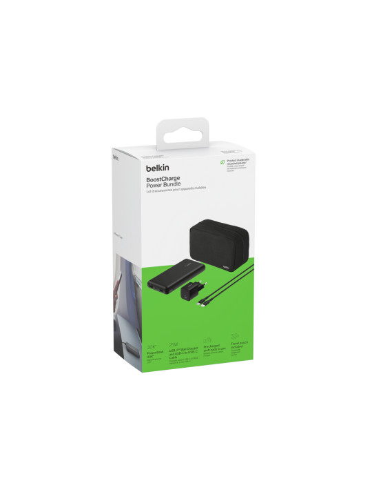 BELKIN PowerBank 20 000 mAh + Chargeur 25W + Câble USB-C vers USB-C