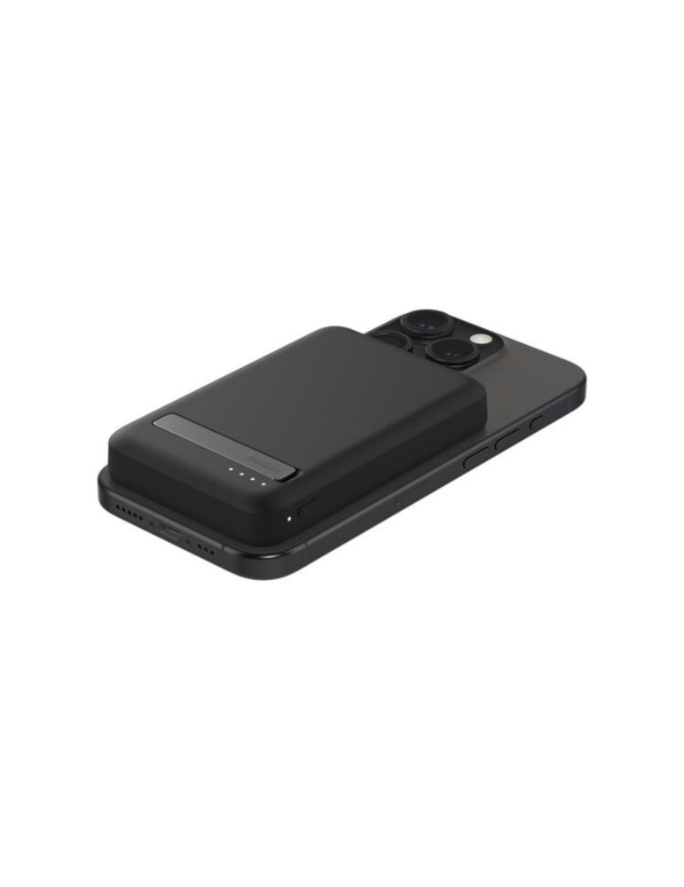 BELKIN PowerBank MagSafe 5 000 mAh 15W Avec Support Intégré (Noir)