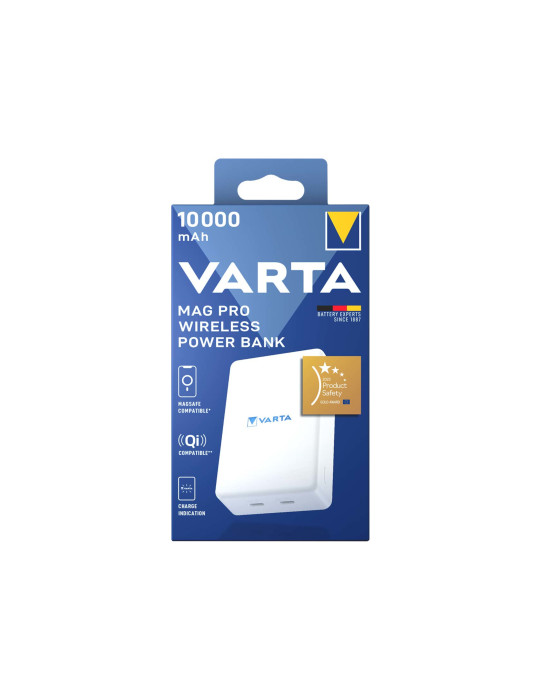 VARTA PowerBank Mag Pro Magnétique 10 000 mAh (Blanc)