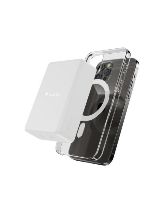 VARTA PowerBank Mag Pro Magnétique 10 000 mAh (Blanc)