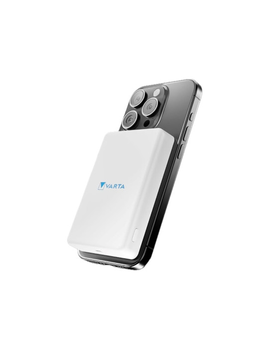VARTA PowerBank Mag Pro Magnétique 5 000 mAh (Blanc)