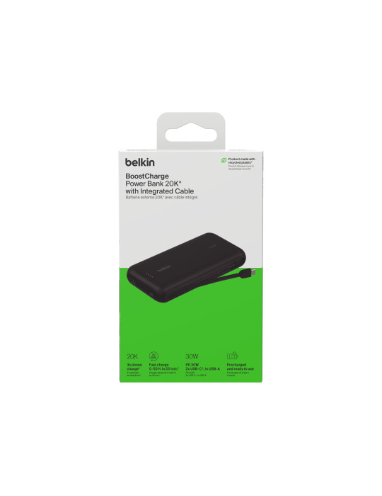 BELKIN PowerBank USB/USB-C 20 000 mAh 30W (Noir) | DOTIRI