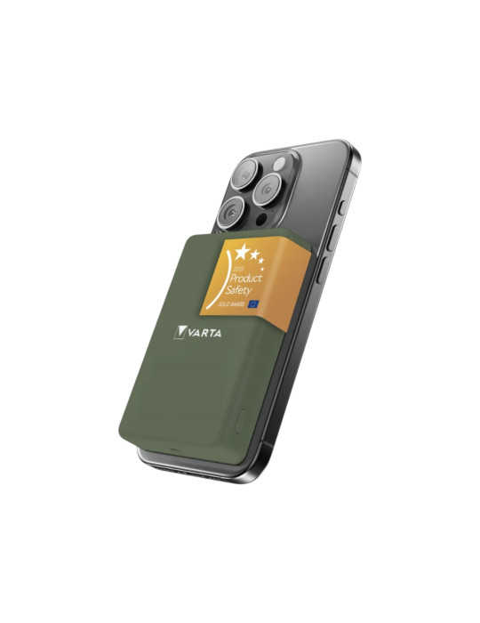 VARTA PowerBank Mag Pro Wireless 5 000 mAh (Vert) | DOTIRI
