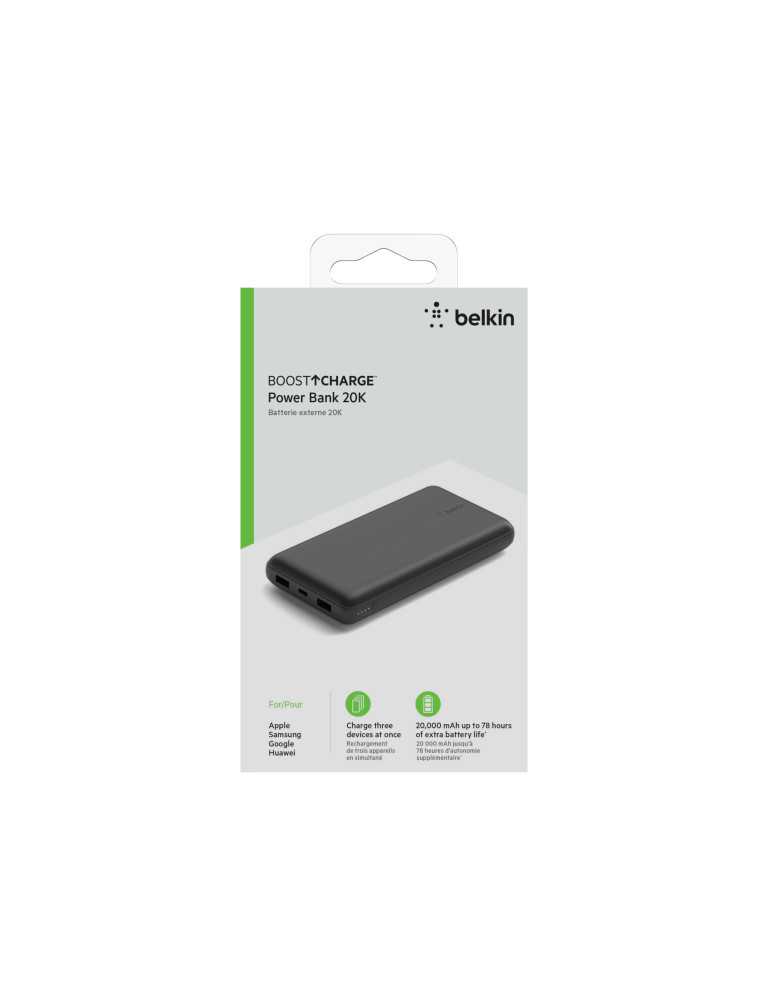 BELKIN PowerBank 20 000 mAh 15W (Gris Sidéral) | DOTIRI