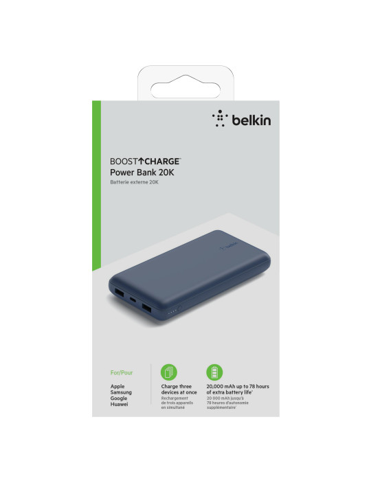 BELKIN PowerBank 20 000 mAh 15W (Bleu) | DOTIRI