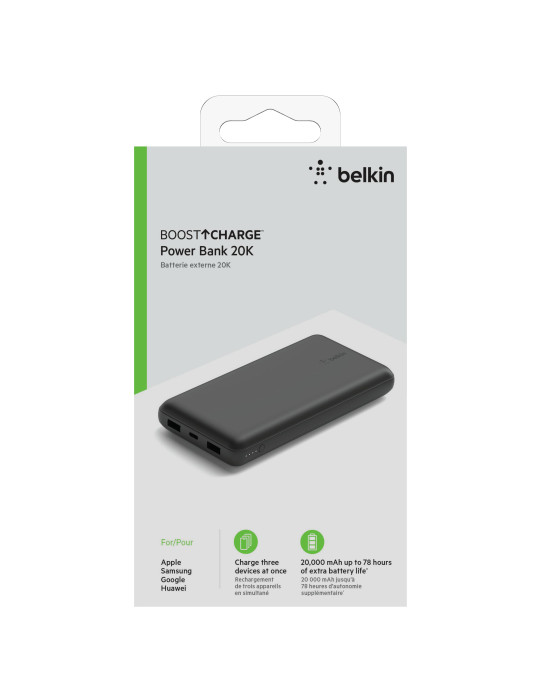 BELKIN PowerBank 20 000 mAh 15W (Noir) | DOTIRI