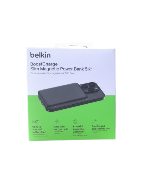 BELKIN PowerBank Magnétique Slim BoostCharge 5 000 mAh 7.5W (Noir)