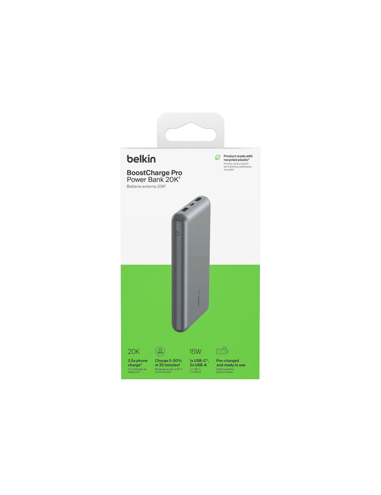 BELKIN PowerBank 10 000 mAh 15W (Gris Sidéral) | DOTIRI