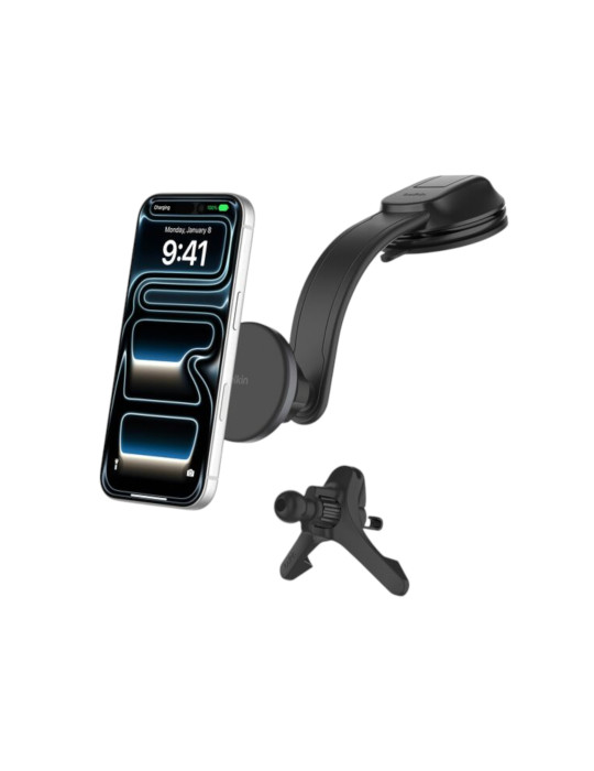 BELKIN Chargeur Voiture Magnétique Qi2 + Adaptateur Allume-cigare 27W