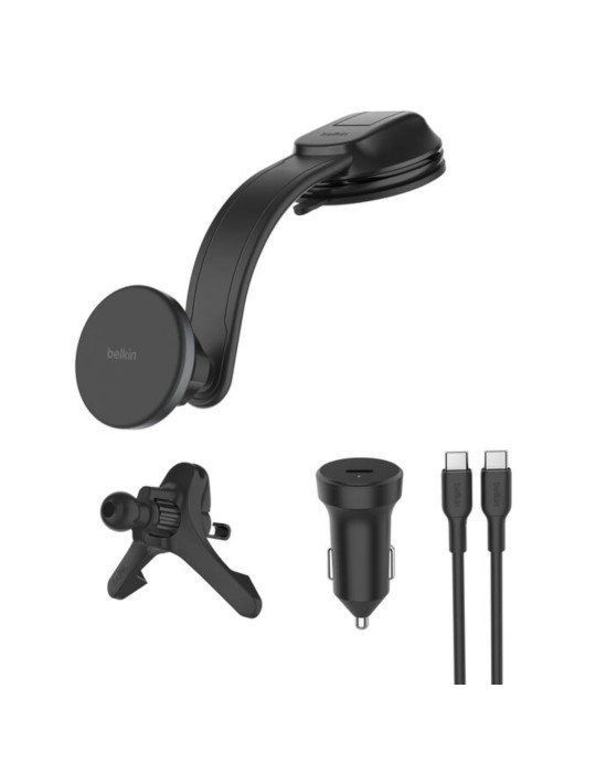 BELKIN Chargeur Voiture Magnétique Qi2 + Adaptateur Allume-cigare 27W