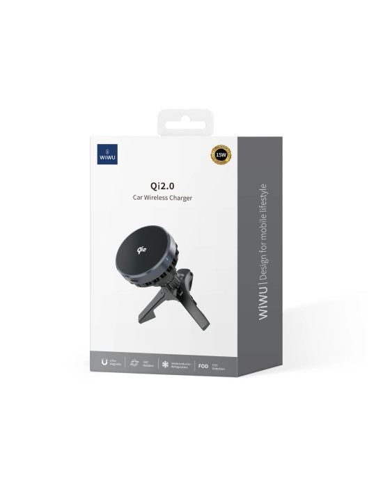 WiWU Chargeur Voiture Magnétique Qi 2.0 (CH-319) | DOTIRI