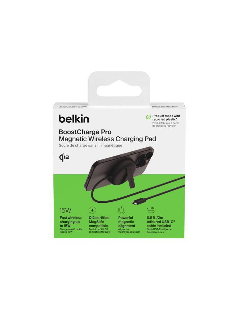 BELKIN Chargeur Magnétique Qi2 15W (Sans Adaptateur Secteur) (Noir)