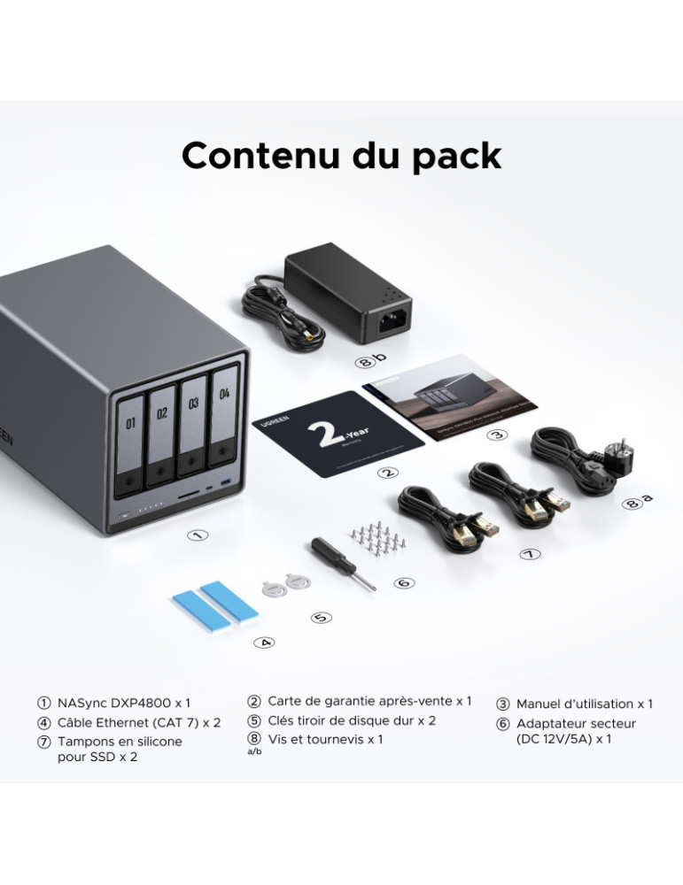 Ugreen 25372B serveur de stockage NAS Compact