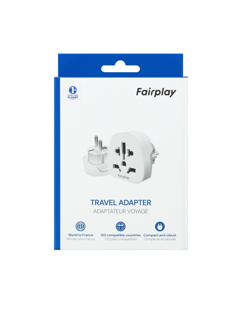 FAIRPLAY Adaptateur Voyage (Monde vers France) | DOTIRI