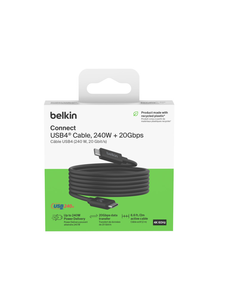 BELKIN Câble USB-C 4.0 240W 2m (Noir) | DOTIRI