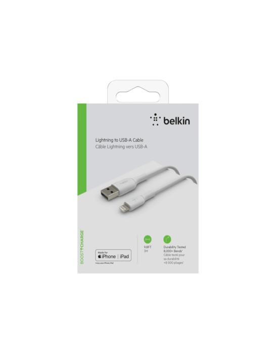 BELKIN Câble Lightning 3m (Blanc) | DOTIRI