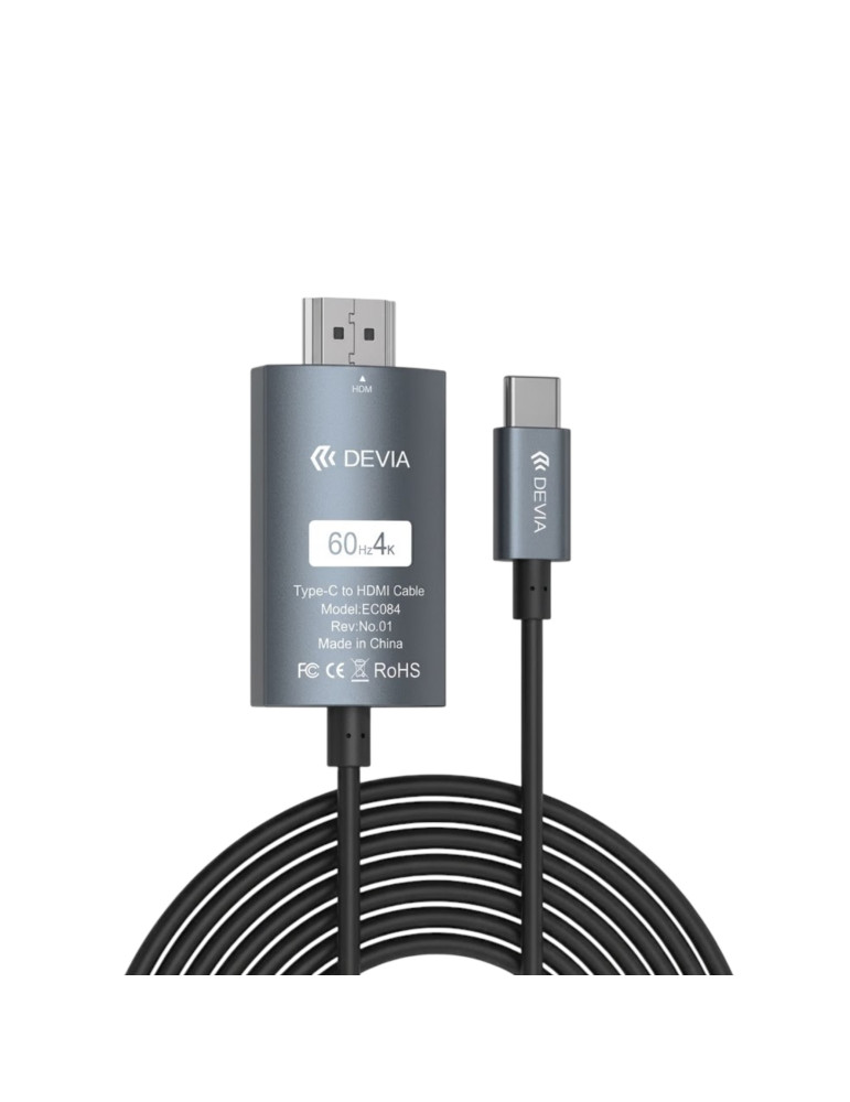 DEVIA Storm Series Câble USB-C vers HDMI 2m (Noir)