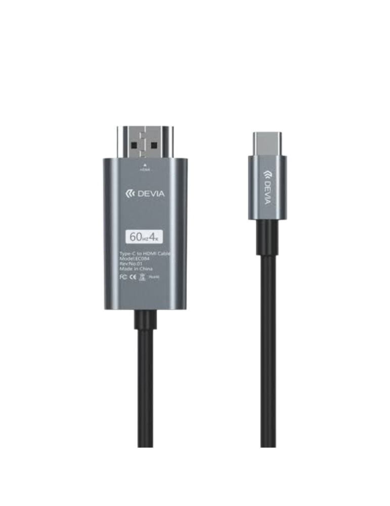 DEVIA Storm Series Câble USB-C vers HDMI 2m (Noir)