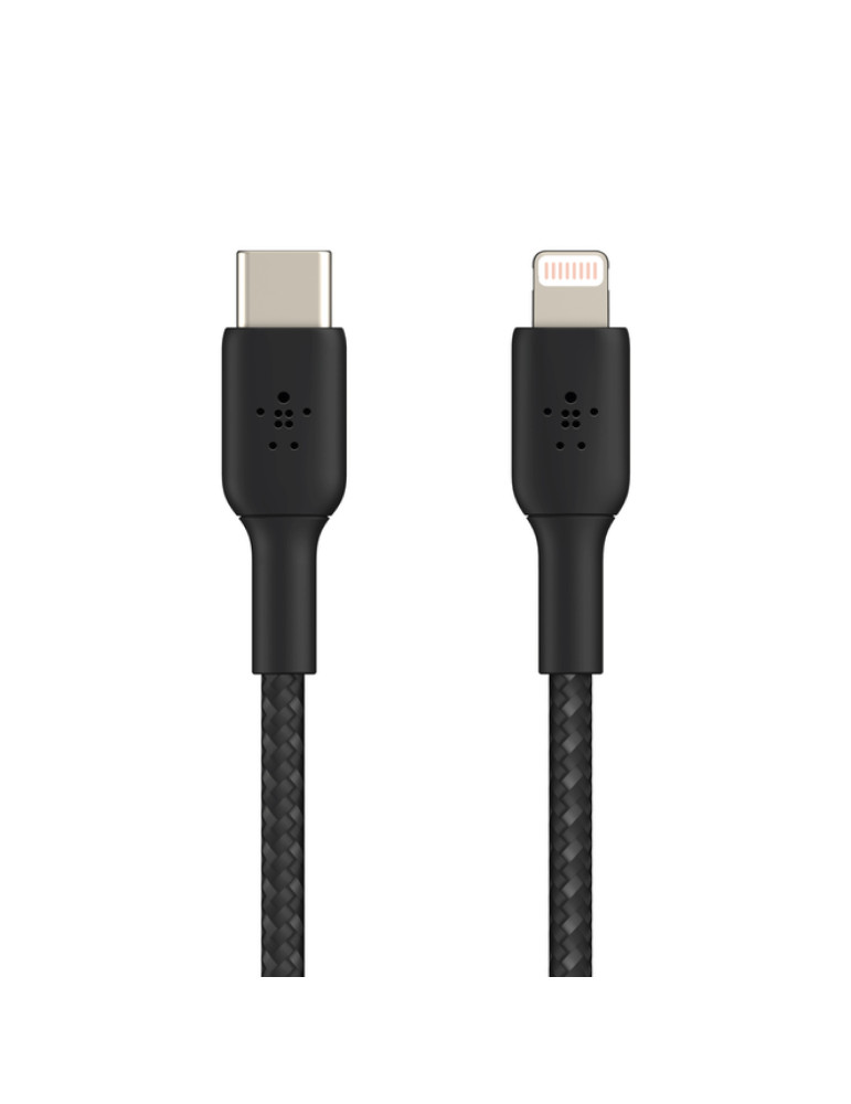 BELKIN Câble tressé USB-C vers Lightning 1m (Noir)