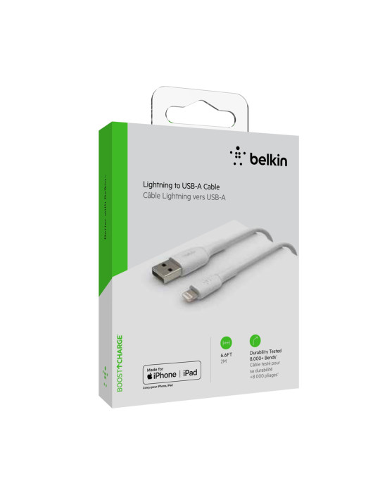 BELKIN Câble Lightning 2m (Blanc) | DOTIRI