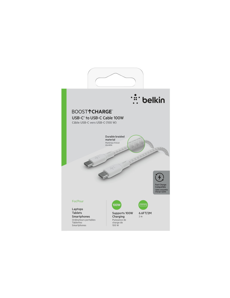 BELKIN Câble Tressé Lightning 0,15m (Blanc) | DOTIRI