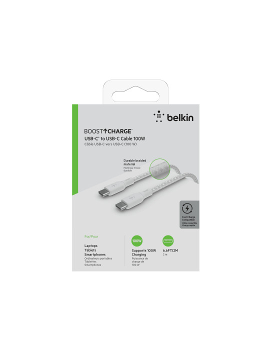 BELKIN Câble Tressé Lightning 0,15m (Blanc) | DOTIRI