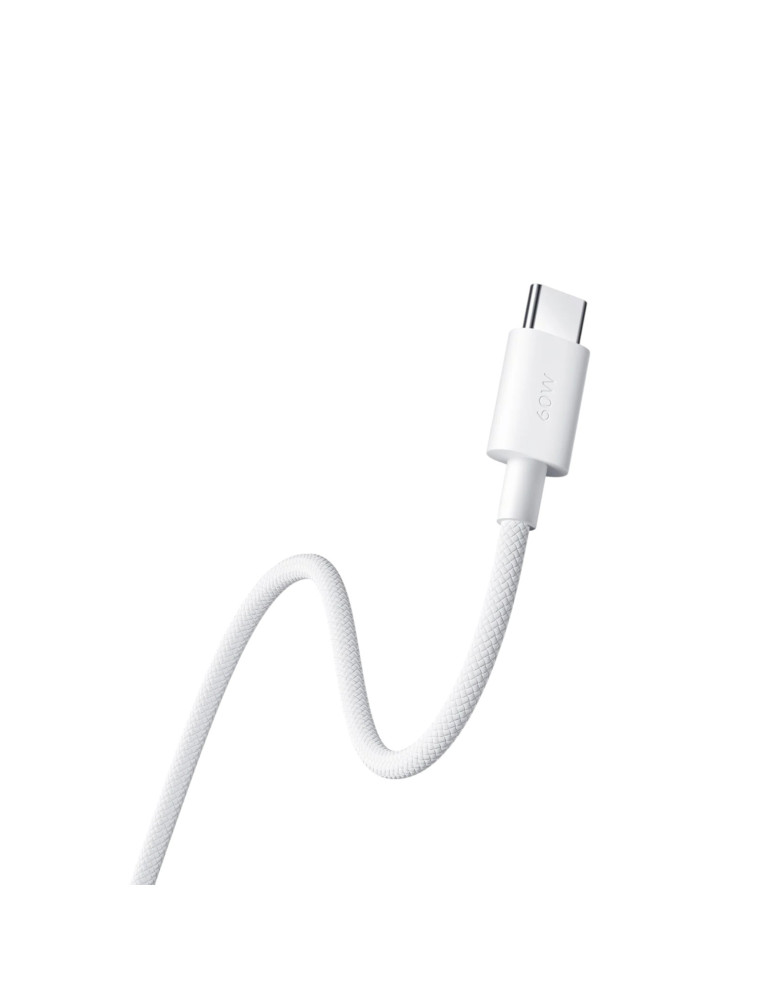 Xiaomi 3A Câble Tressé USB-C to USB-C 60W (1m) (Blanc)